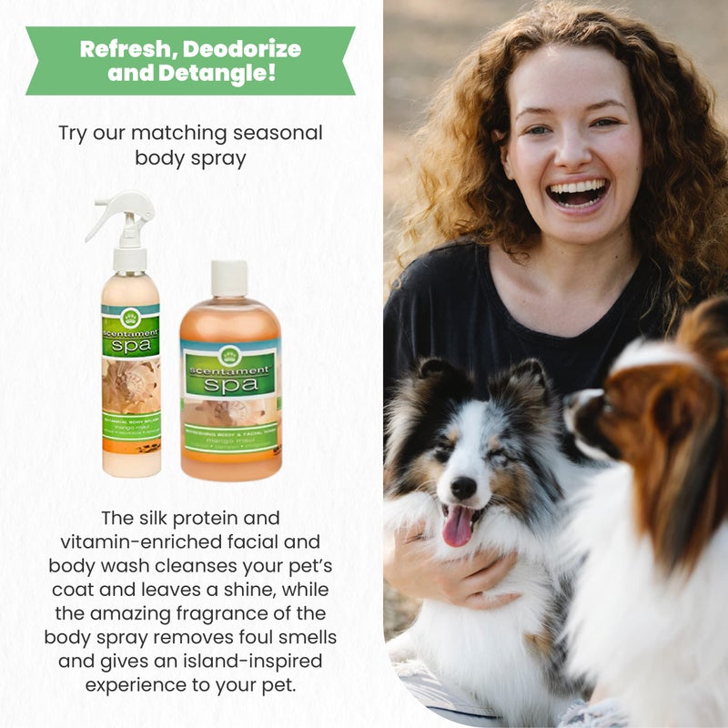 Best Shot Scentament Spa for Pets, Seasonal Facial Spa and Body Wash, Mango Maui, Tearless Shampoo, Hypoallergenic Body Wash, Reduces Tear Stains, 1 Gallon - Image 3